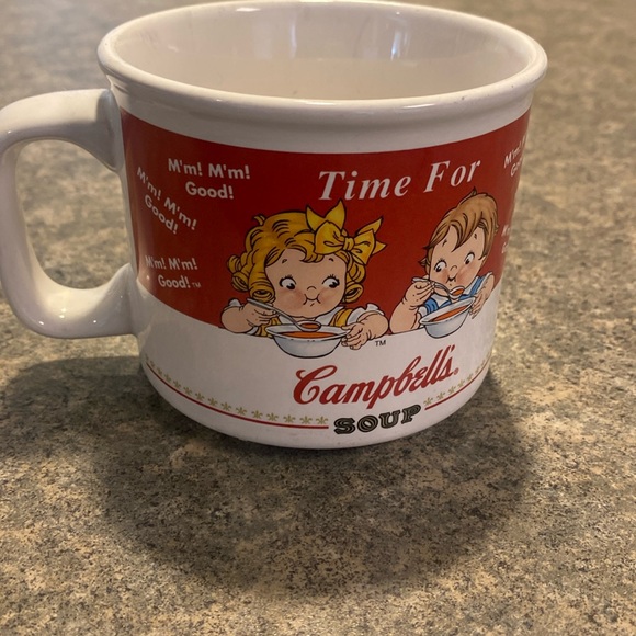Campbells Soup Other - Vintage Campbells Soup Mug with Red and White Design With Boy and Girl 1989
